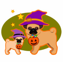 Halloween pugs photo sculpture
