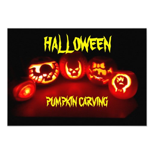 Halloween Pumkin carving invite
