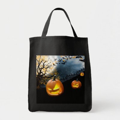 Halloween Pumpkin Canvas Bags