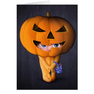 Halloween pumpkin card