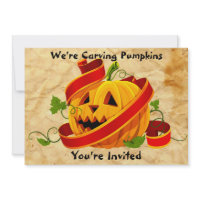 Halloween Pumpkin Carving Party Invitation
