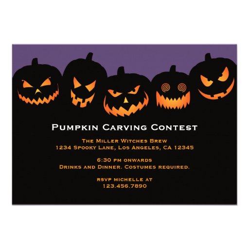 Halloween Pumpkin Carving Party Invitation
