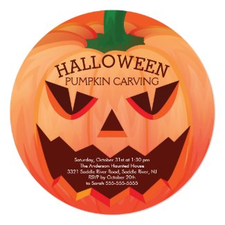 Halloween Pumpkin Carving Party Invitation
