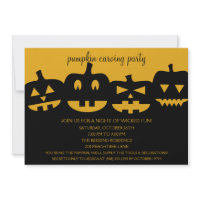 Halloween Pumpkin Carving Party Invitations