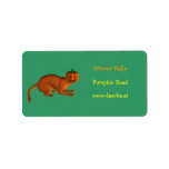 Halloween Pumpkin Cat Address Label