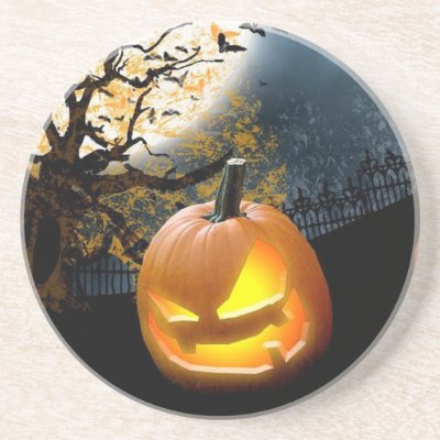 Halloween Pumpkin Drink Coaster