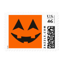 Halloween Pumpkin Faces Custom Postage 2