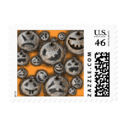 Halloween Pumpkin Family Postage stamp