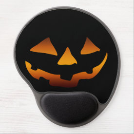 Halloween pumpkin happy face gel mouse mats