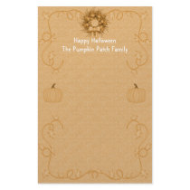 Halloween Pumpkin Harvest Stationery