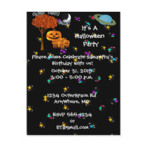 HALLOWEEN PUMPKIN HEADS Invitation postcards