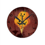 Halloween pumpkin ice cream clocks