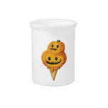 Halloween Pumpkin Ice Cream Cone Beverage Pitcher
