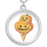 Halloween Pumpkin Ice Cream Cone Custom Necklace