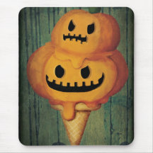 Halloween Pumpkin Ice Cream Cone Mousepad