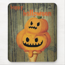 Halloween Pumpkin Ice Cream Cone Mousepad