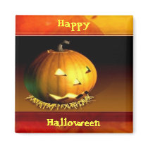 Halloween Pumpkin Magnet by elenaind Halloween Pumpkin Magnet