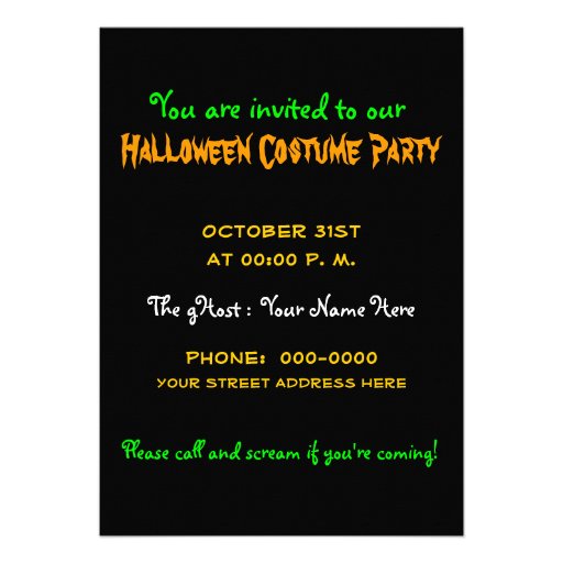 Halloween Pumpkin Maze and Ghost Custom Invite