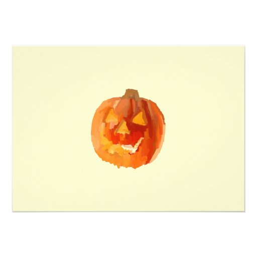 Halloween Pumpkin Personalized Invitations