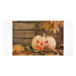 Halloween pumpkin photo card