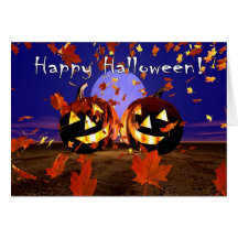 Halloween Pumpkin Play Greeting Cards