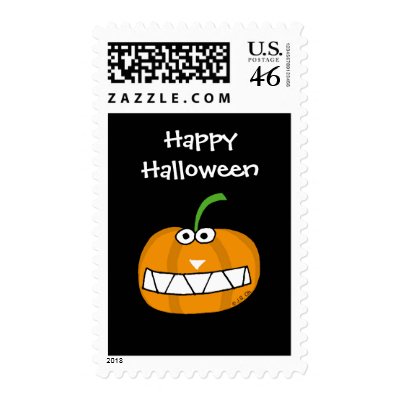 Halloween pumpkin postage