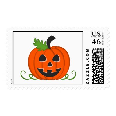 Halloween pumpkin postage