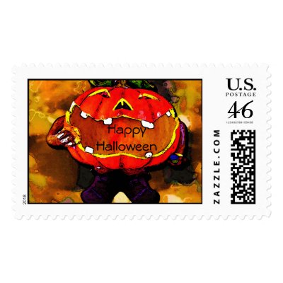 Halloween pumpkin postage postage
