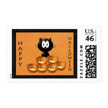 Halloween Pumpkin Postage Stamps!