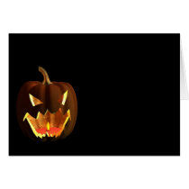 Halloween pumpkin rendered on black cards