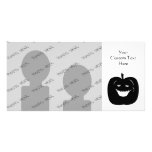 Halloween Pumpkin Silhouette. Black. Photo Greeting Card