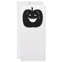 Halloween Pumpkin Silhouette. Black. Rack Cards