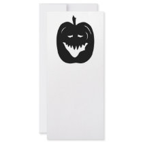 Halloween Pumpkin Silhouette. Black. Rack Cards
