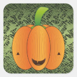 Halloween Pumpkin Square Stickers