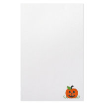 Halloween pumpkin stationery design