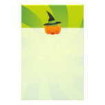 Halloween Pumpkin Witch Stationery Design