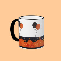 Halloween Pumpkins Balloons mugs