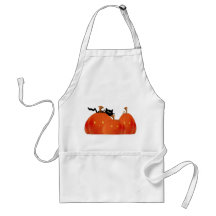 Halloween Pumpkins/Black Cat Apron