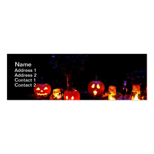 Halloween pumpkins business card