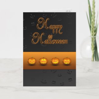 Halloween Pumpkins Jack-o-Lantern - Greeting Card