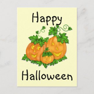 Halloween Pumpkins postcard