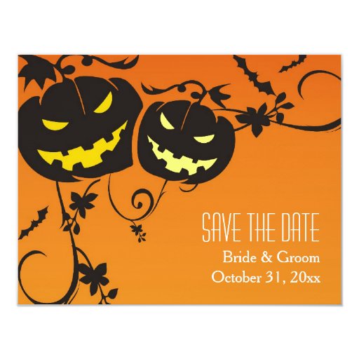 Halloween Pumpkins Save The Date Cards Zazzle