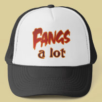 Halloween Punny Fangs Thanks A Lot hats