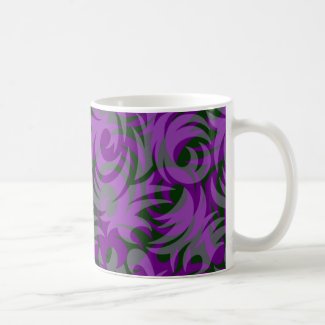 Halloween Purple and Green Swirl Decoration Coffee Mug