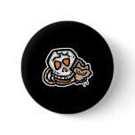 halloween rat and skull button