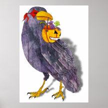 Halloween Raven Poster
