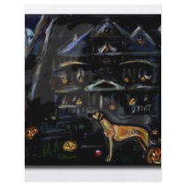 Halloween Rhodesian Ridgeback Haunted house flyers by zadajeanne Halloween Rhodesian Ridgeback Haunted house flyers
