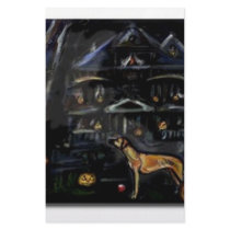 Halloween Rhodesian Ridgeback Haunted house stationery by zadajeanne Halloween Rhodesian Ridgeback Haunted house stationery