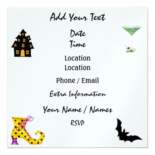 Halloween Rockin' Around the Clock Party - SRF Personalized Invites