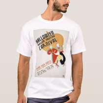 Halloween Roller Skating 1936 WPA t-shirts